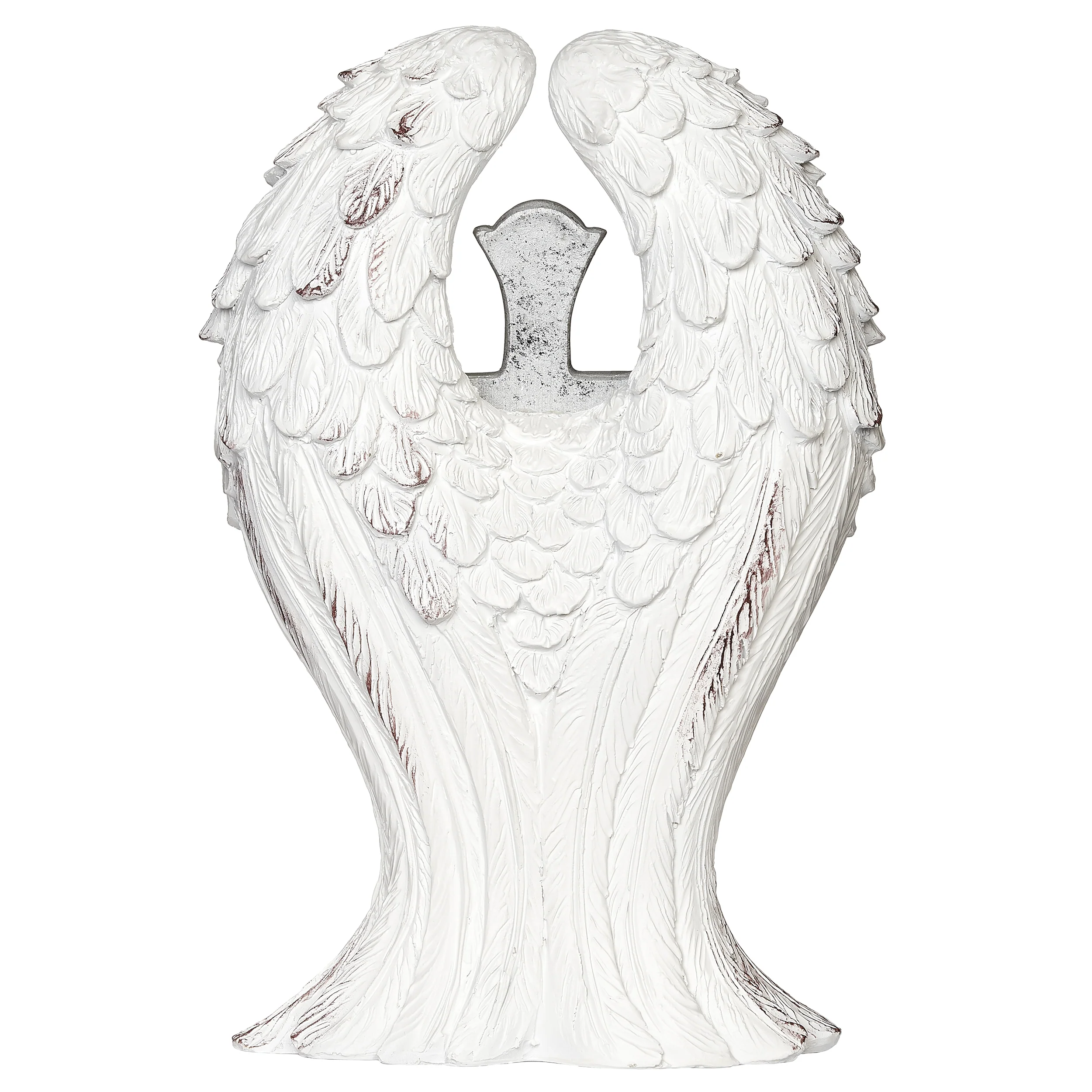 Tabletop Silver Cross with Angel Wings - Image 3