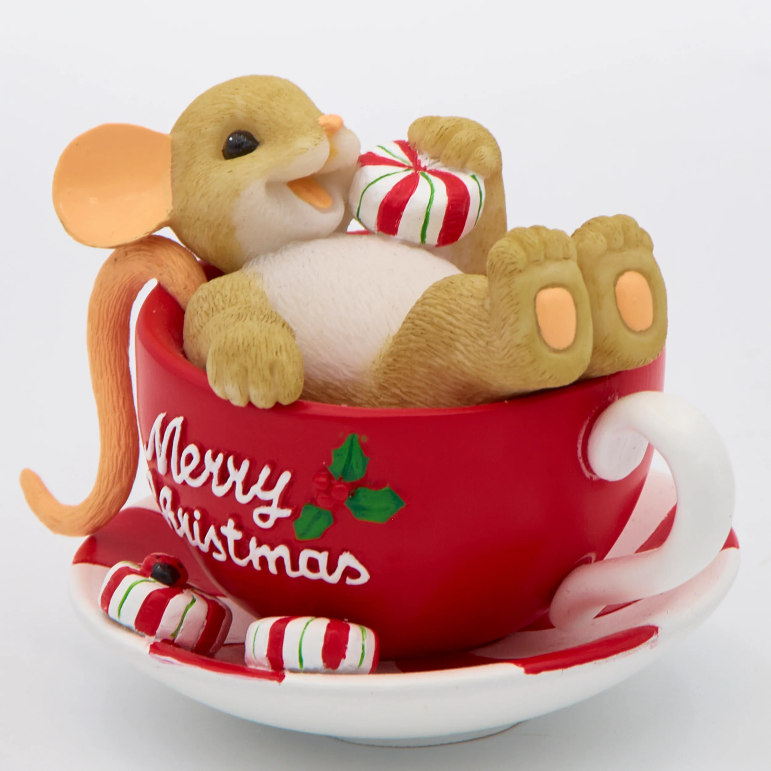 Charming Tails Teacup Mouse Figure - Image 2