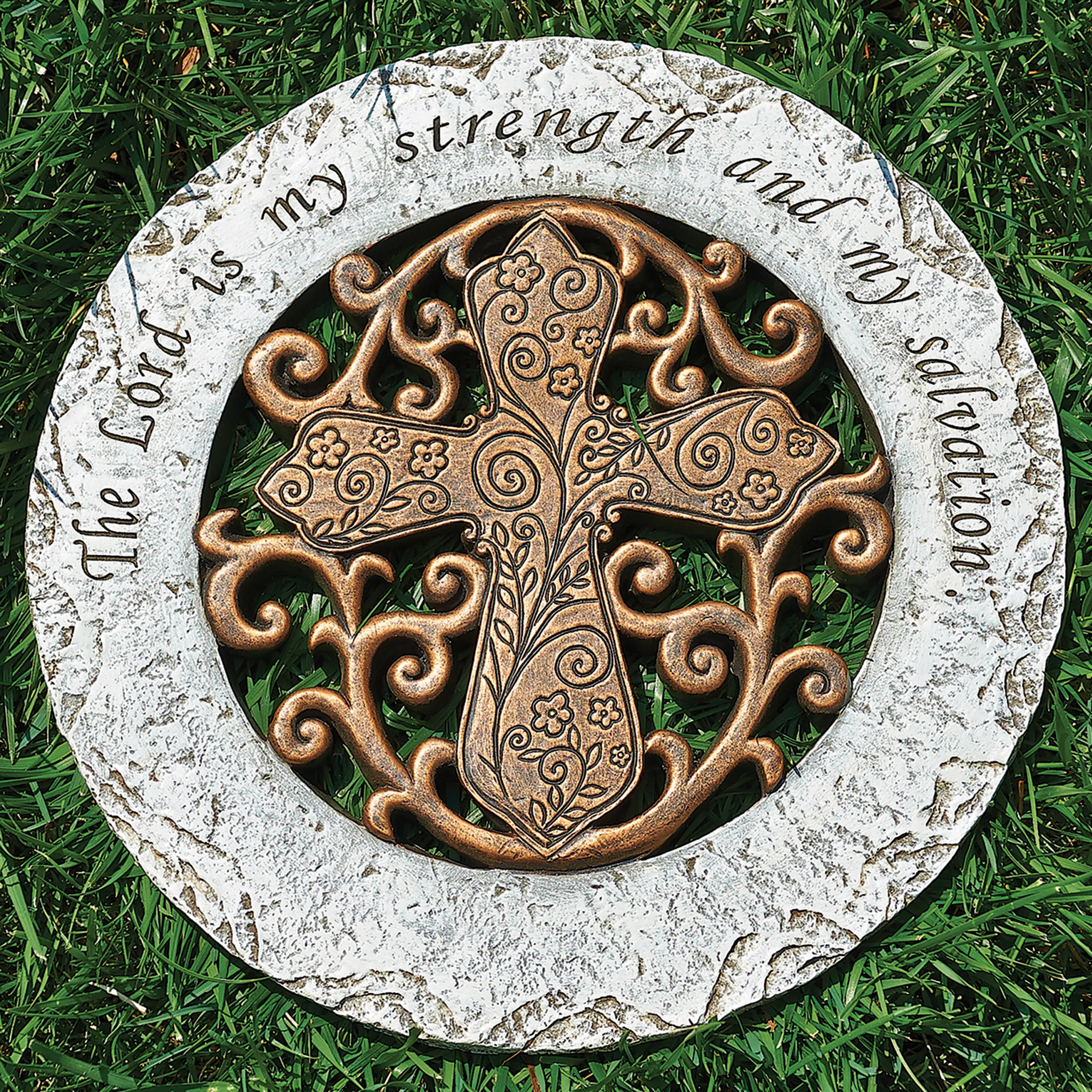 “The Lord is my strength and my salvation” Garden Stone
