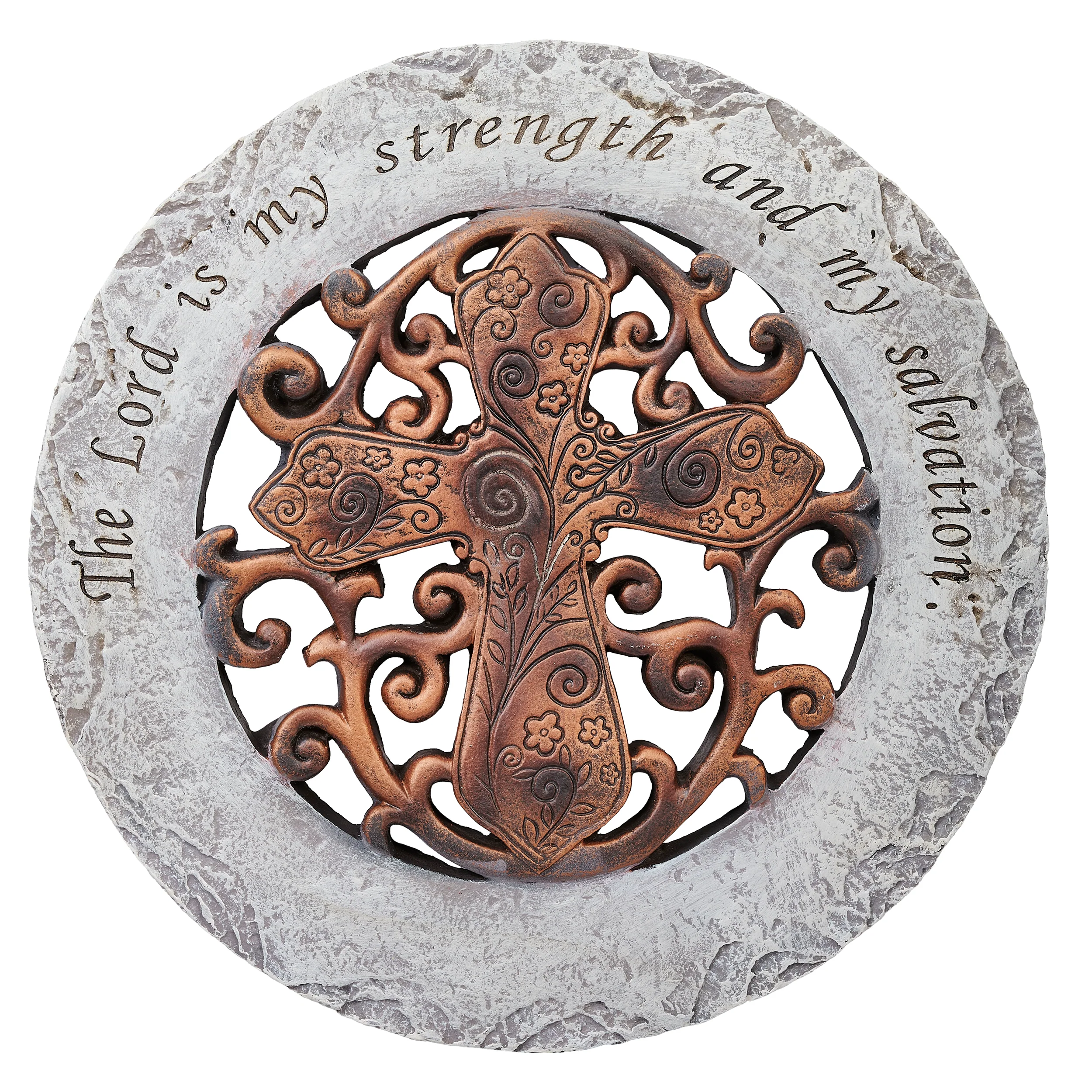 “The Lord is my strength and my salvation” Garden Stone - Image 4