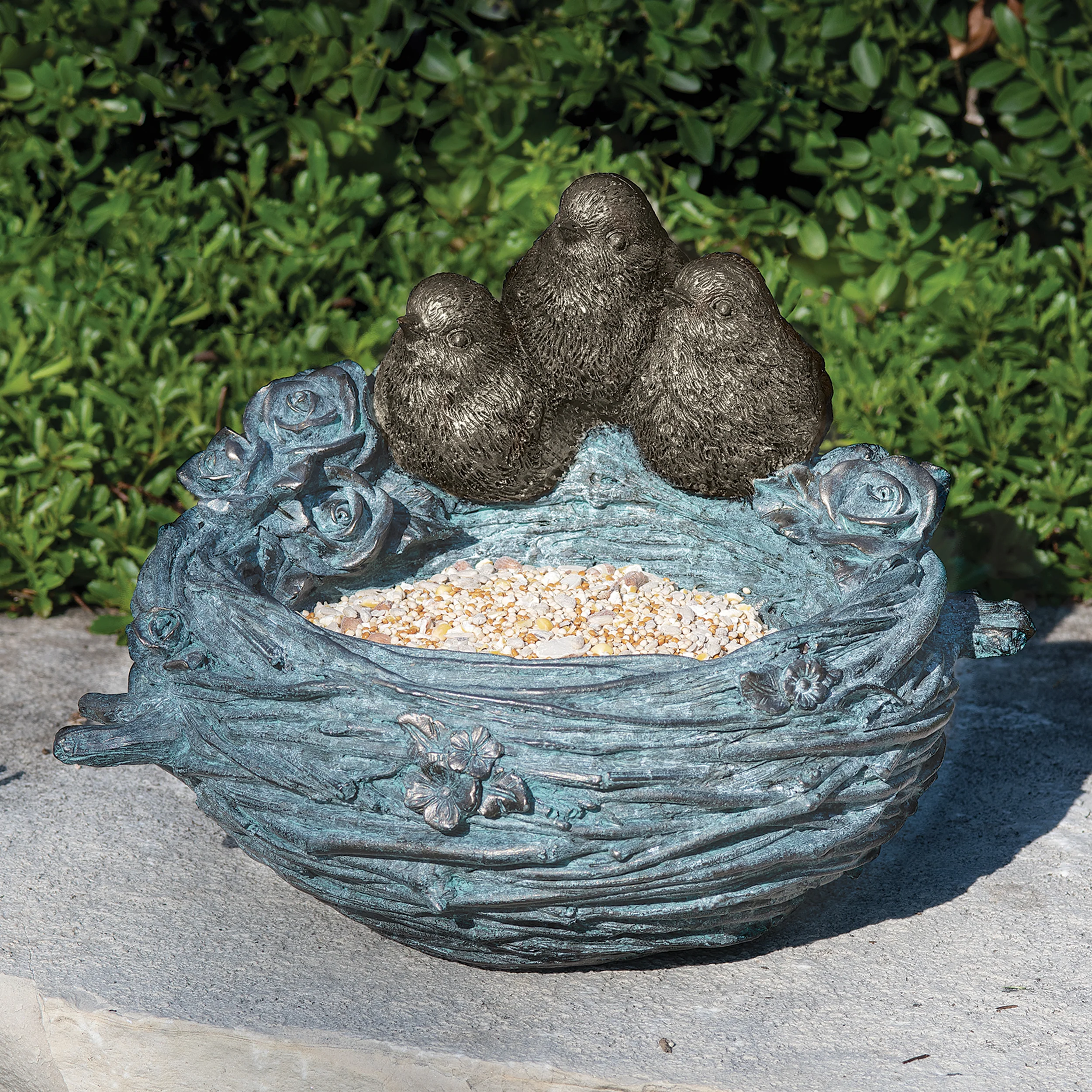 Three Birds Nest Bird Feeder