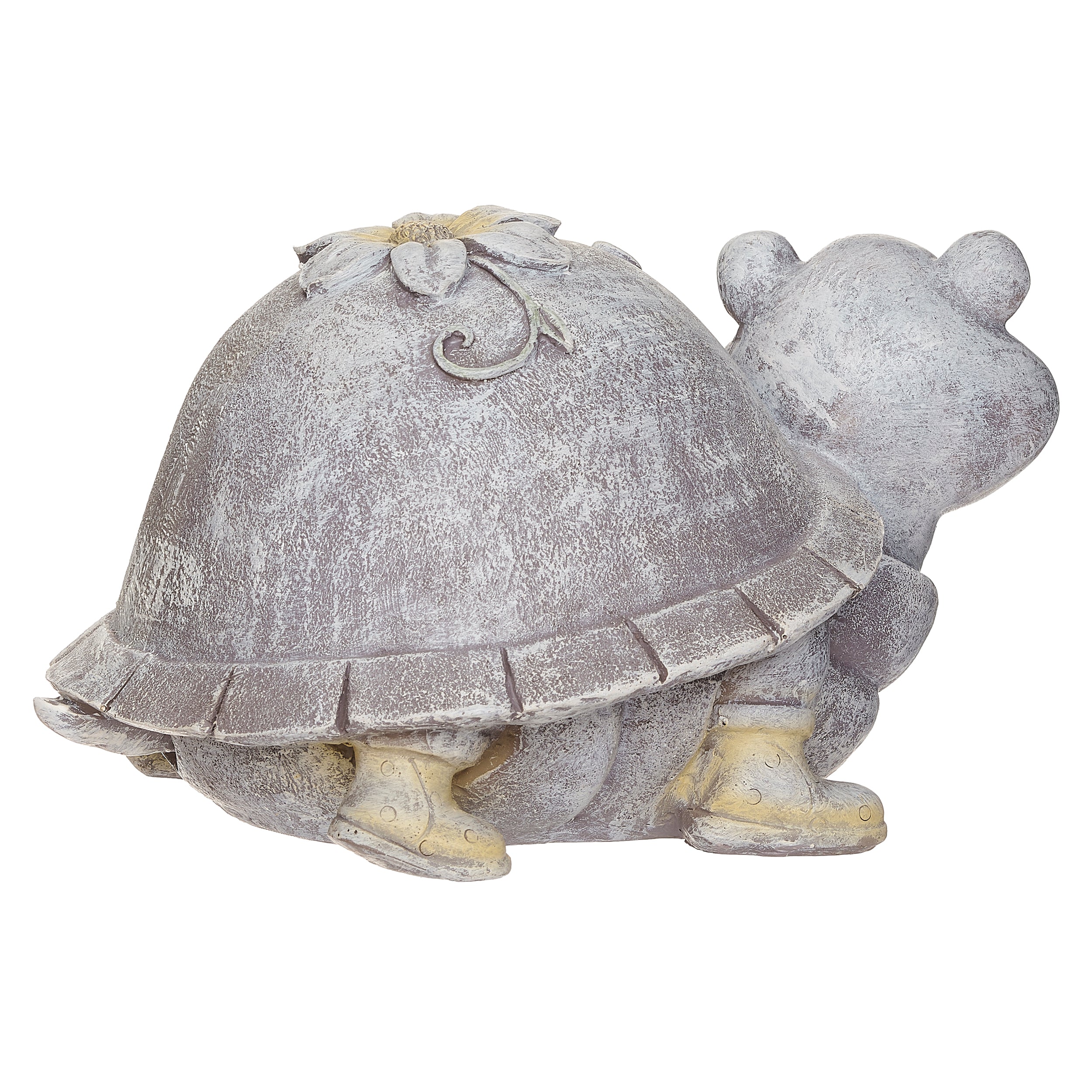 Pudgy Pals Turtle in Rain Boots Garden Statue - Image 2