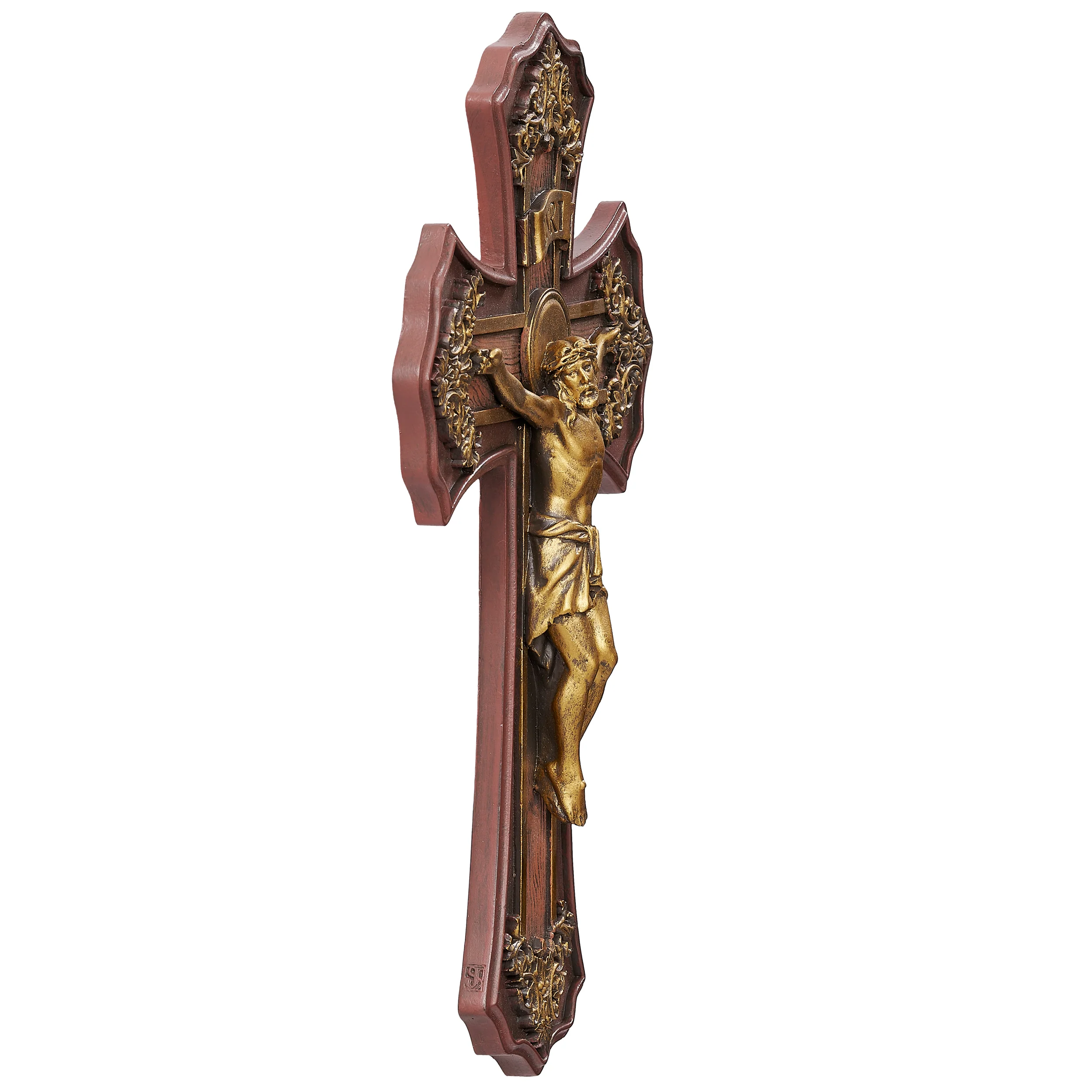 Joseph's Studio French Victorian Oak & Gold Crucifix - Image 3